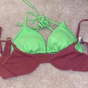 Target and a Shein bathing suit tops.